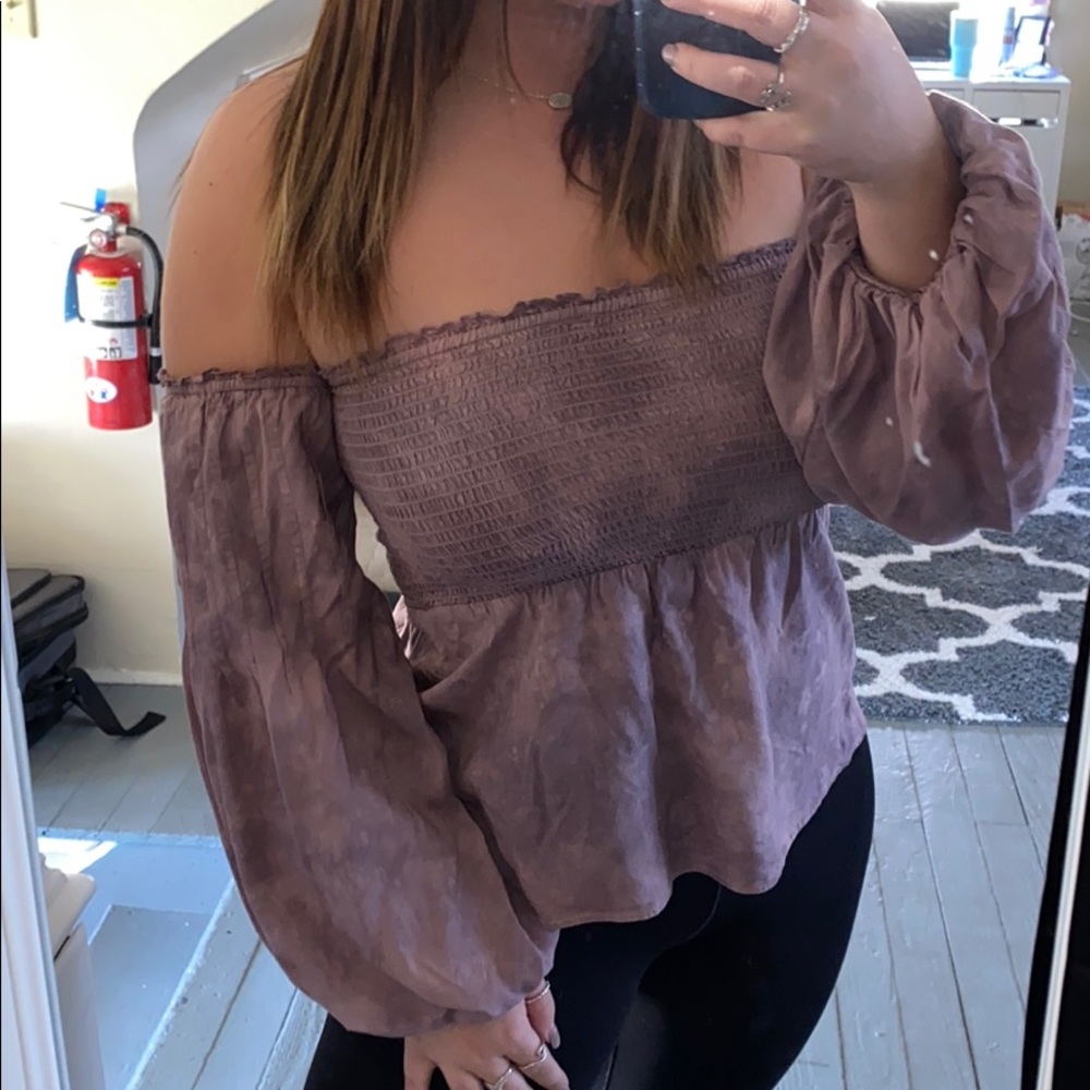 Purple tie dye long sleeve